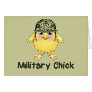 Militär chick hälsningskort