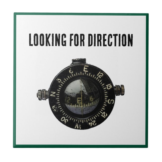 Militär Compass Survival Navigation Äventyr Kakelplatta (Framsidan)