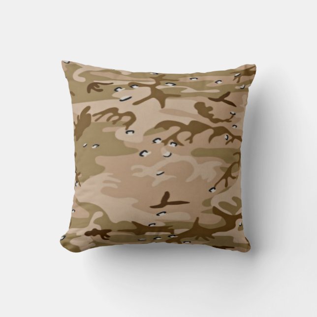 Militär Desert Sand Camo Pillow Kudde (Framsida)