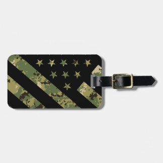 Militär digital kamouflage US Flagga Bagagebricka