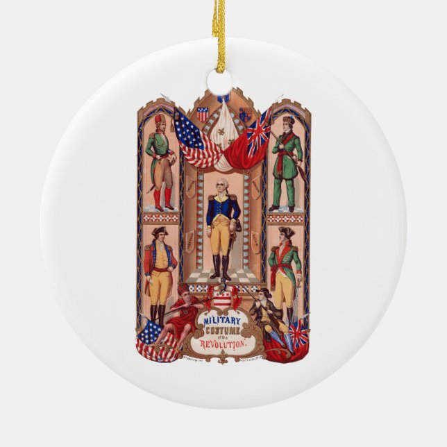 Militär dräkt av det revolutionära krig 1855 julgransprydnad keramik (Baksidan)