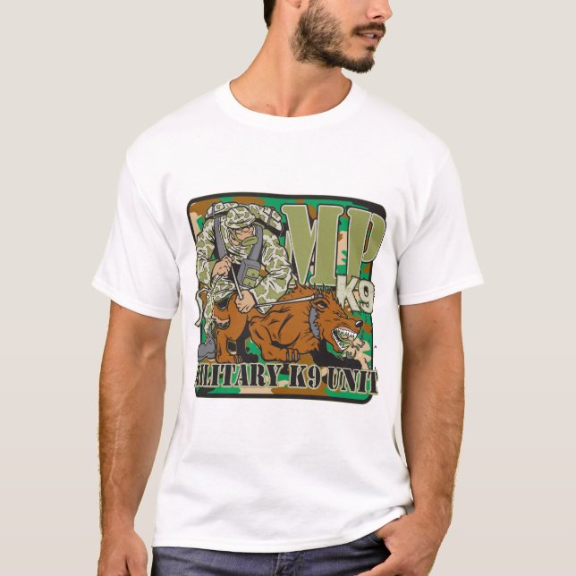 Militär enhet K9 Tee Shirt (Framsida)
