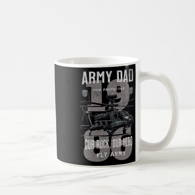 Militär Fars dag Apache Helico från armén Pappa Fa Kaffemugg (Höger)
