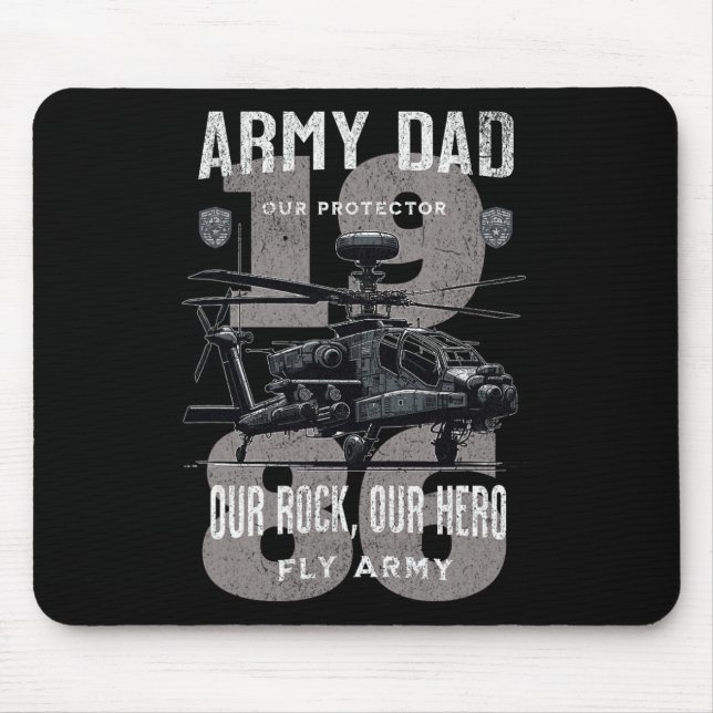 Militär Fars dag Apache Helico från armén Pappa Fa Musmatta (Framsidan)