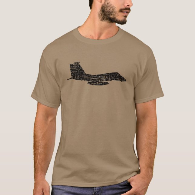 Militär Fighter Jet-fonetisk alfabet Tee (Framsida)