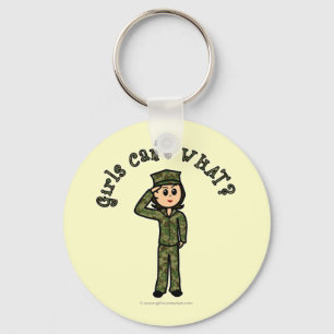 Militär flicka - ljus nyckelring