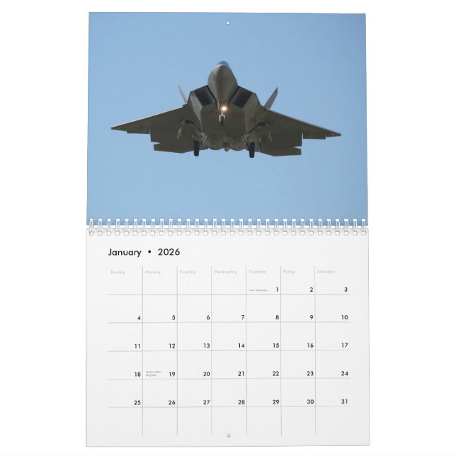 Militär flygkalender kalender (Jan 2026)