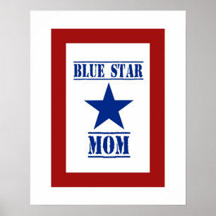 Militär för blåttstjärnamamma poster