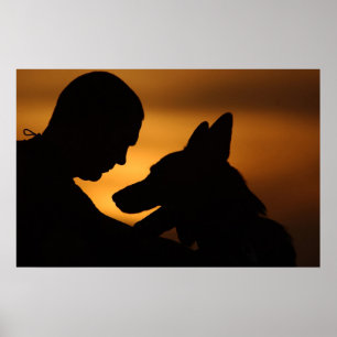 Militär funktionsduglig hund poster