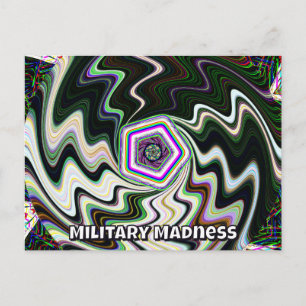 Militär galenskap (du kan ändra orden) vykort