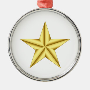 Militär general Guld Star Julgransprydnad Metall