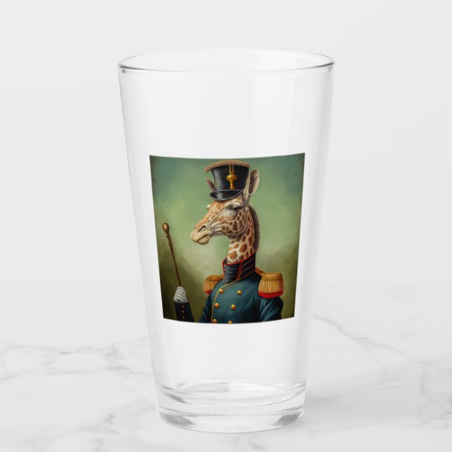 Militär Giraffe Glass Tumbler Glaskopp (Framsida)