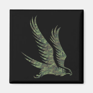 Militär Goshawk Kamouflageutskrift Rovfågel Vetera Magnet