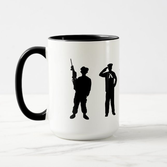 Militär Grenar Silhouettes Mugg (Vänster)