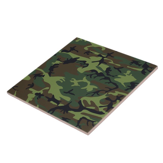 Militär Grön Kamouflage Kakelplatta (Sidan)