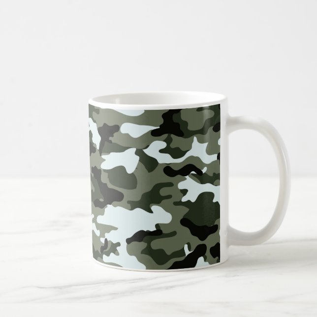 Militär grön kamouflage mugg (Höger)