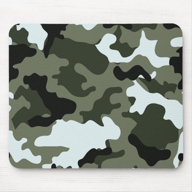 Militär grön kamouflage musmattor (Framsidan)