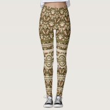 Militär Grönt Brown Beige Leggings