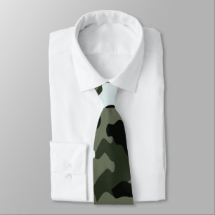 Militär Grönt Camo Neck Tie Slips