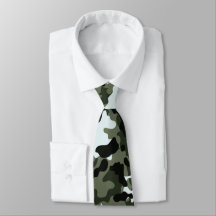 Militär Grönt Camo Neck Tie