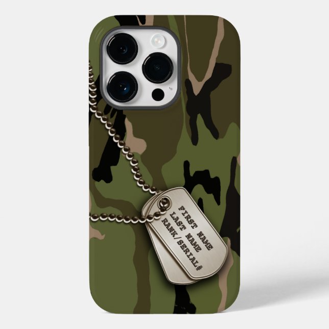 Militär Grönt Camo w/ Hund Märkre (Baksida)