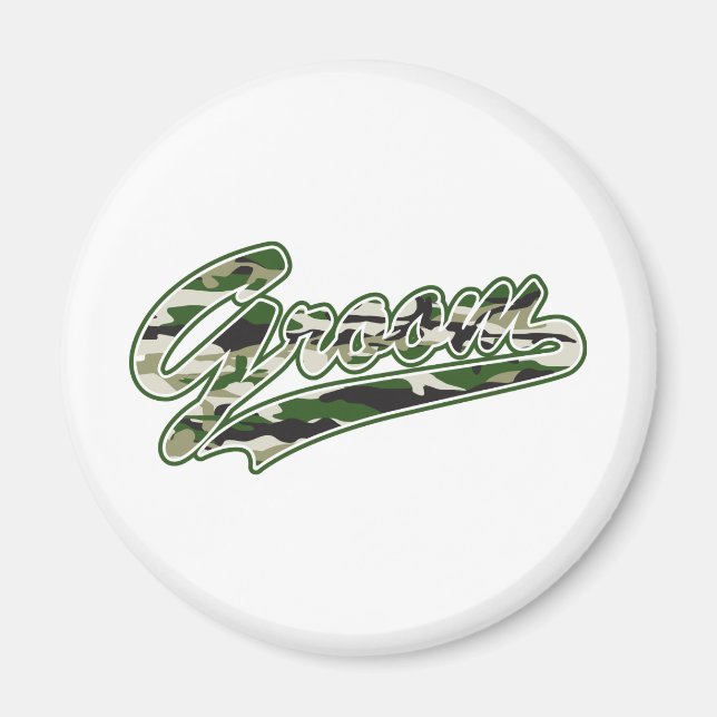 Militär Groom Camouflage Magnet (Framsidan)