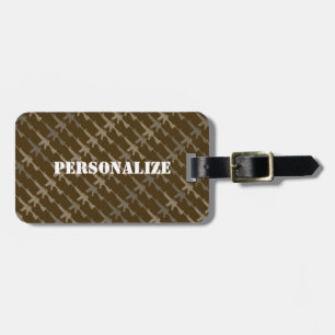 Militär Gun Camouflage GI Style Rifle Cool Brown Bagagebricka