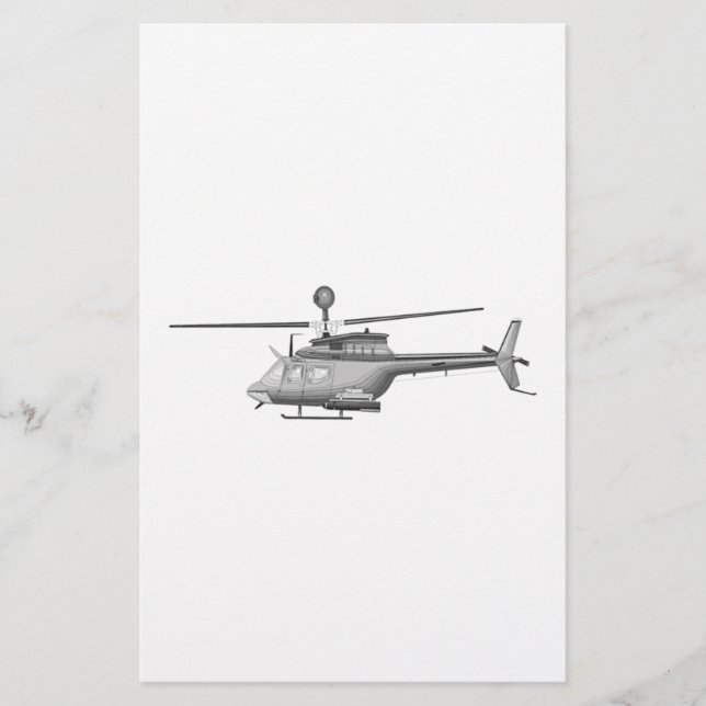 Militär helikopter brevpapper (Framsida)