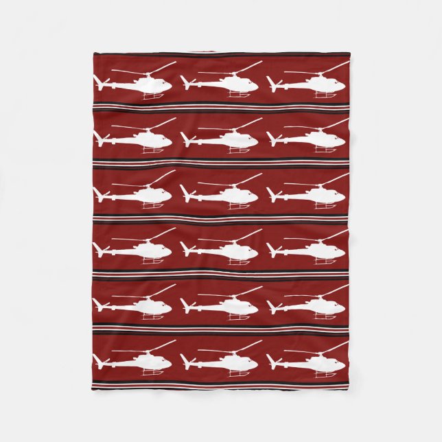 Militär helikopter fleecefilt (Framsidan)