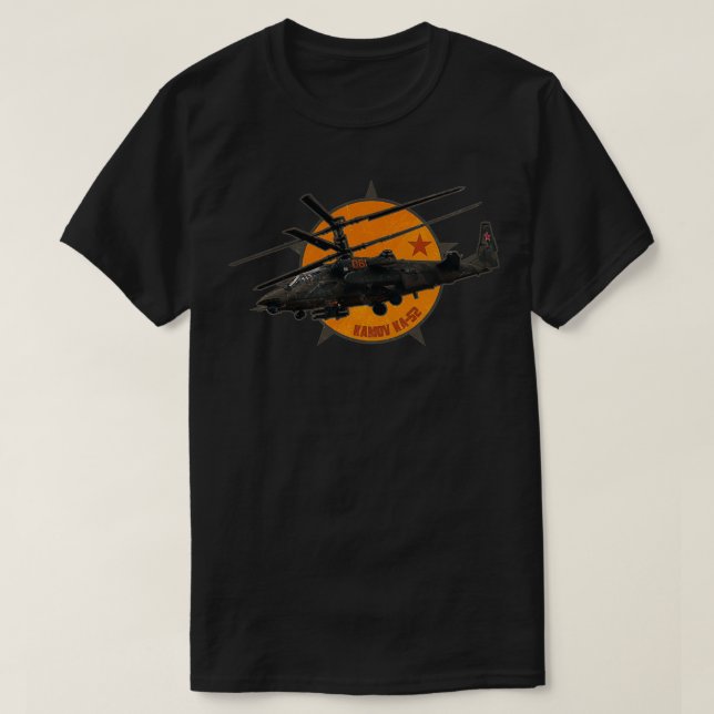 Militär helikopter Kamov Ka52 T Shirt (Design framsida)