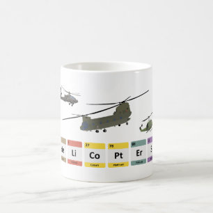 Militär helikopterkemi kaffemugg