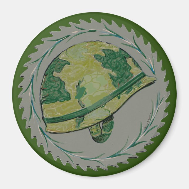 Militär Helmet Magnet (Framsidan)