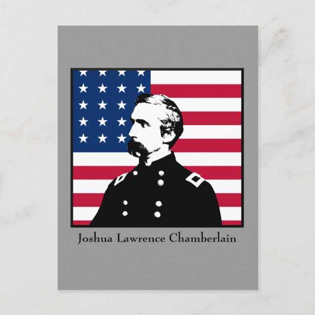 Militär Hero - J.L. Chamberlain Vykort (Framsida)