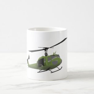 Militär hueyhelikopter kaffemugg