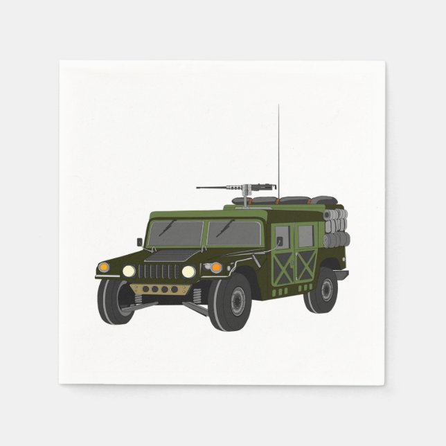 Militär Hummer Papper Napkins Pappersservett (Framsidan)