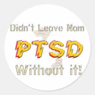 Militär humous PTSD-stickers Runt Klistermärke