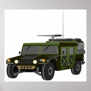 Militär Humvee terränggående taktiskt fordon Poster