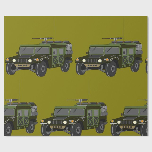 Militär Humvee Terränggående Taktiskt Fordon Presentpapper (Platt)