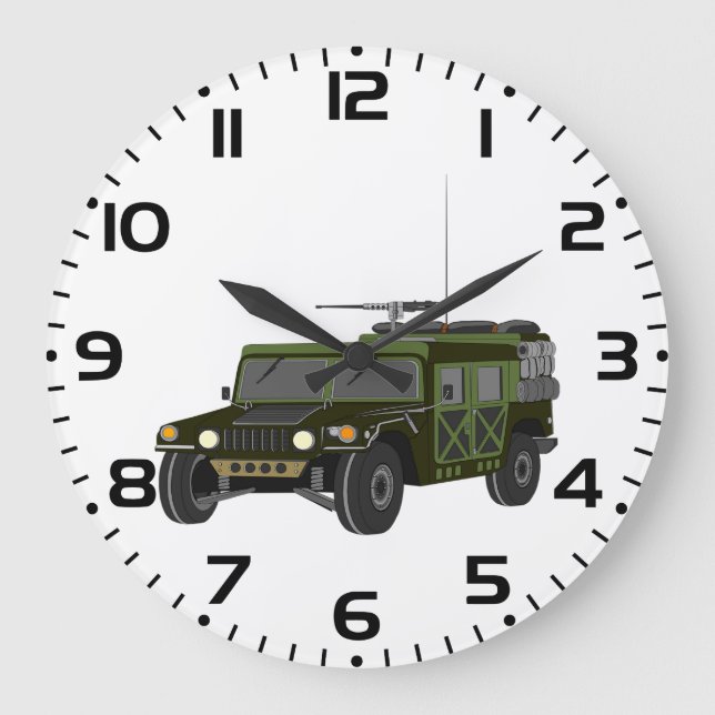 Militär Humvee terränggående taktiskt fordon Stor Klocka (Framsida)