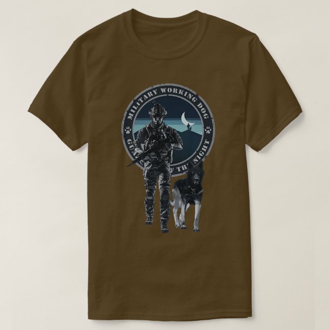Militär hund- och MWD-hanterare T Shirt (Design framsida)