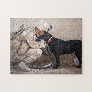 Militär Hund Soldat Pussel