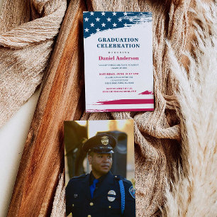 Militär inbjudan till amerikansk Flagga Studentfes