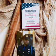 Militär inbjudan till amerikansk Flagga Studentfes