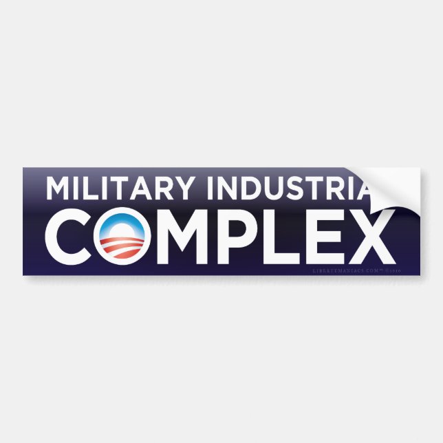 Militär industriell komplex Obama bildekal (Framsidan)