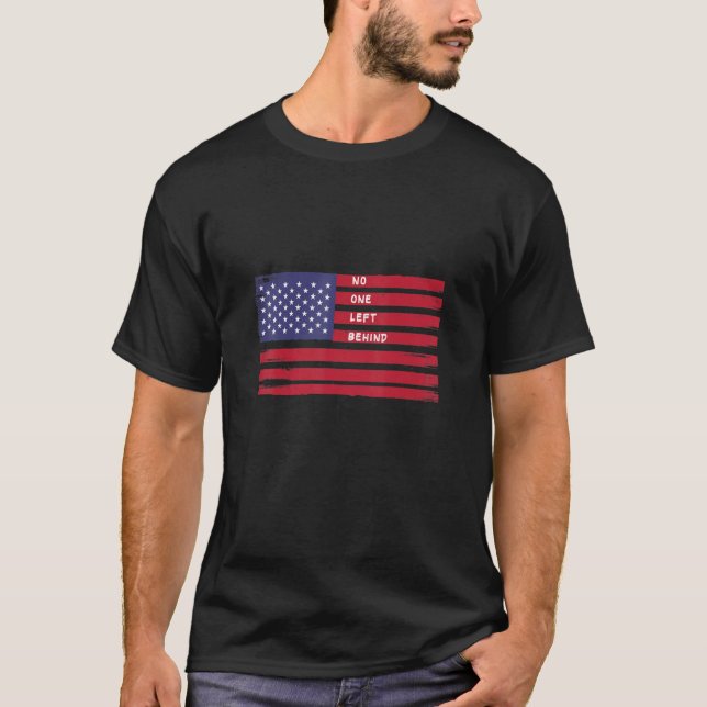 Militär ingen Lämnade bakom T Shirt (Framsida)