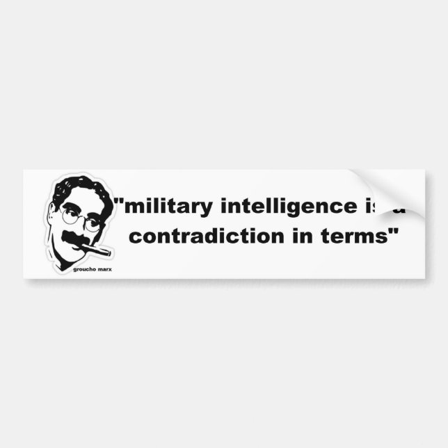 militär intelligens bildekal (Framsidan)