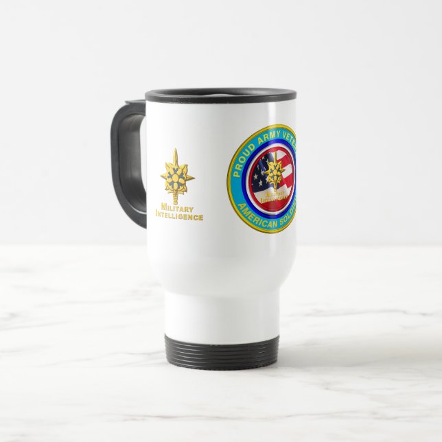 Militär intelligens veteran souvenir resemugg (Framsida vänster)