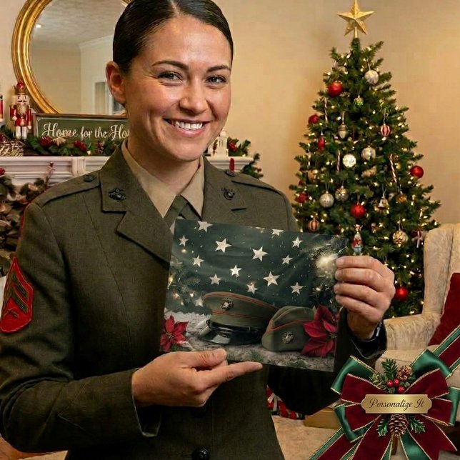 Militär jul  helgkort (Skapare uppladdad)