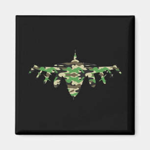 Militär kamouflage fighter-plan silhouett magnet