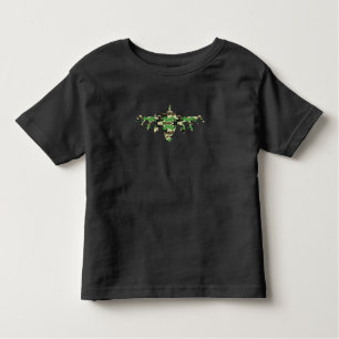 Militär kamouflage fighter-plan silhouett t shirt
